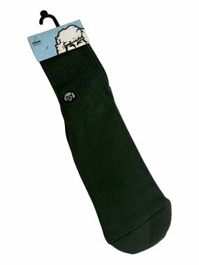 Men's Danny Duncan Dark Green Crew Socks with Subtle Logo